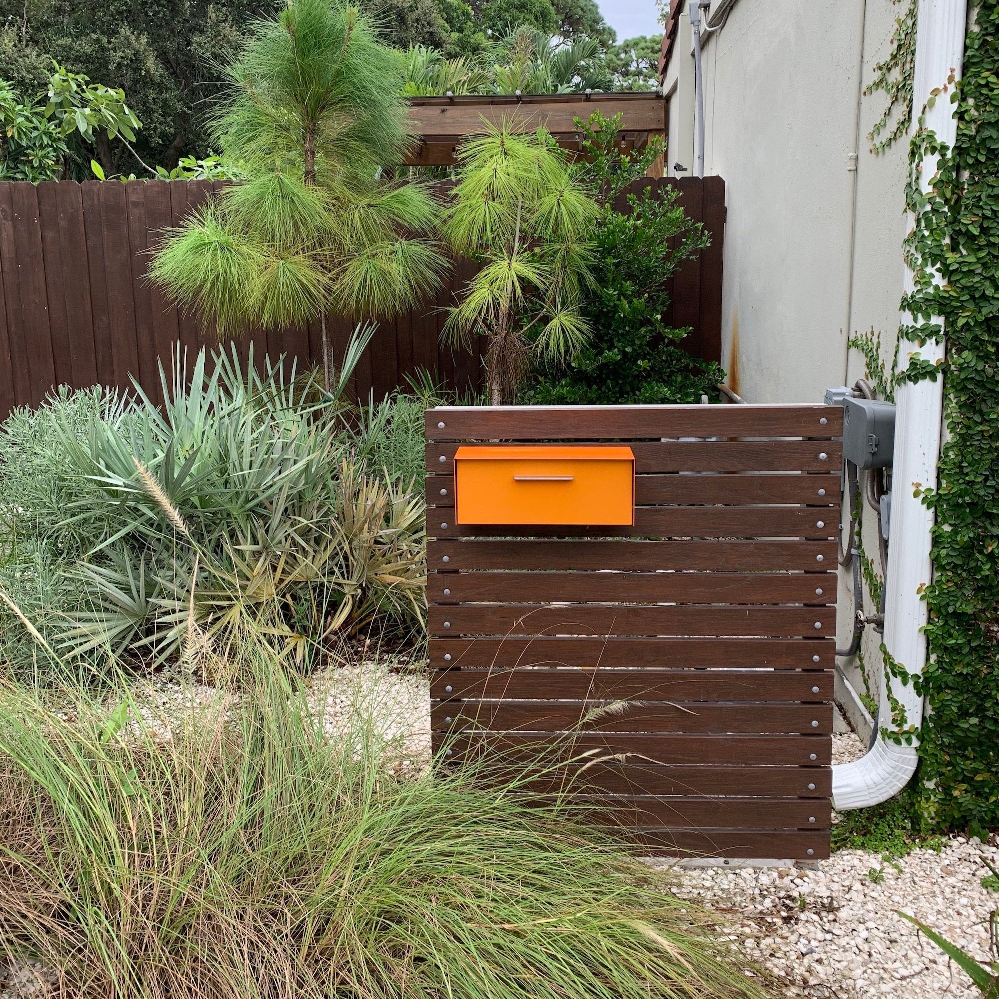 The Vista Mid-Century Modern Wall Mounted Mailbox — Monochrome Collection