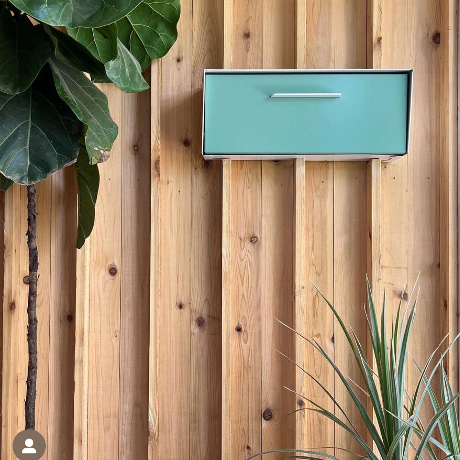 The Vista Mid-Century Modern Wall Mounted Mailbox — Monochrome Collection