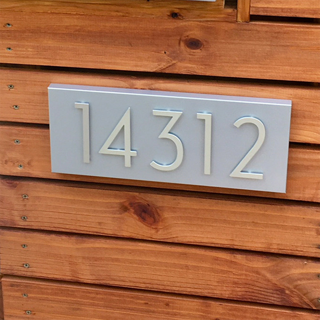 Modern Address Plaque &amp; Aluminum Numbers