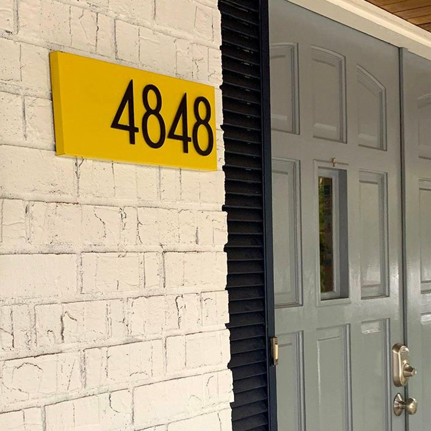 Modern Address Plaque & Aluminum Numbers