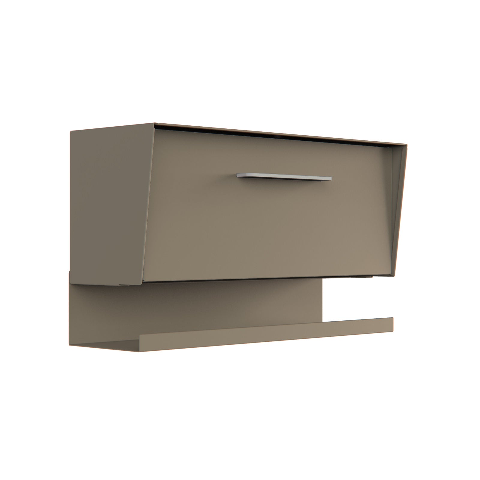 The Vista Mid-Century Modern Wall Mounted Mailbox — Moss Grey Monochrome Collection