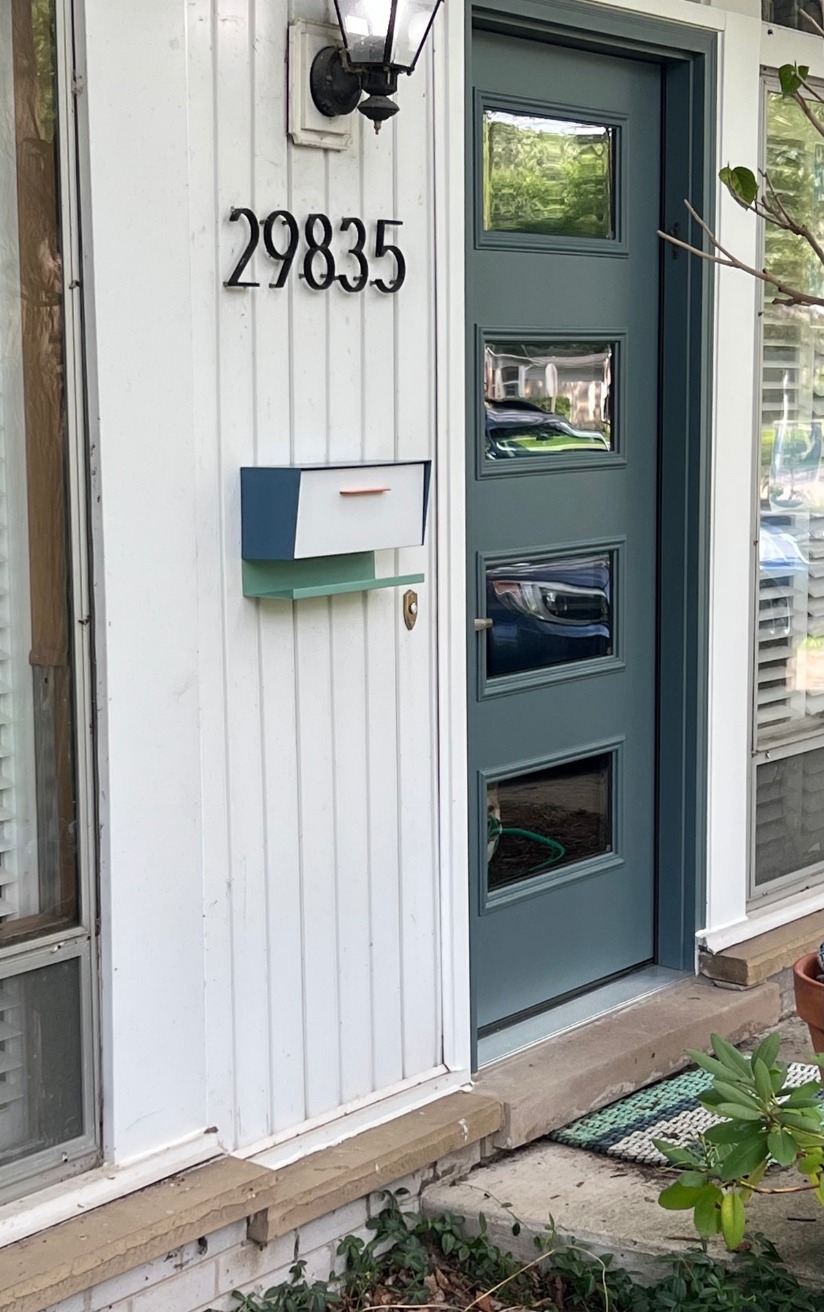 The Vista Mid-Century Modern Wall Mounted Mailbox — Fully Customizable ...