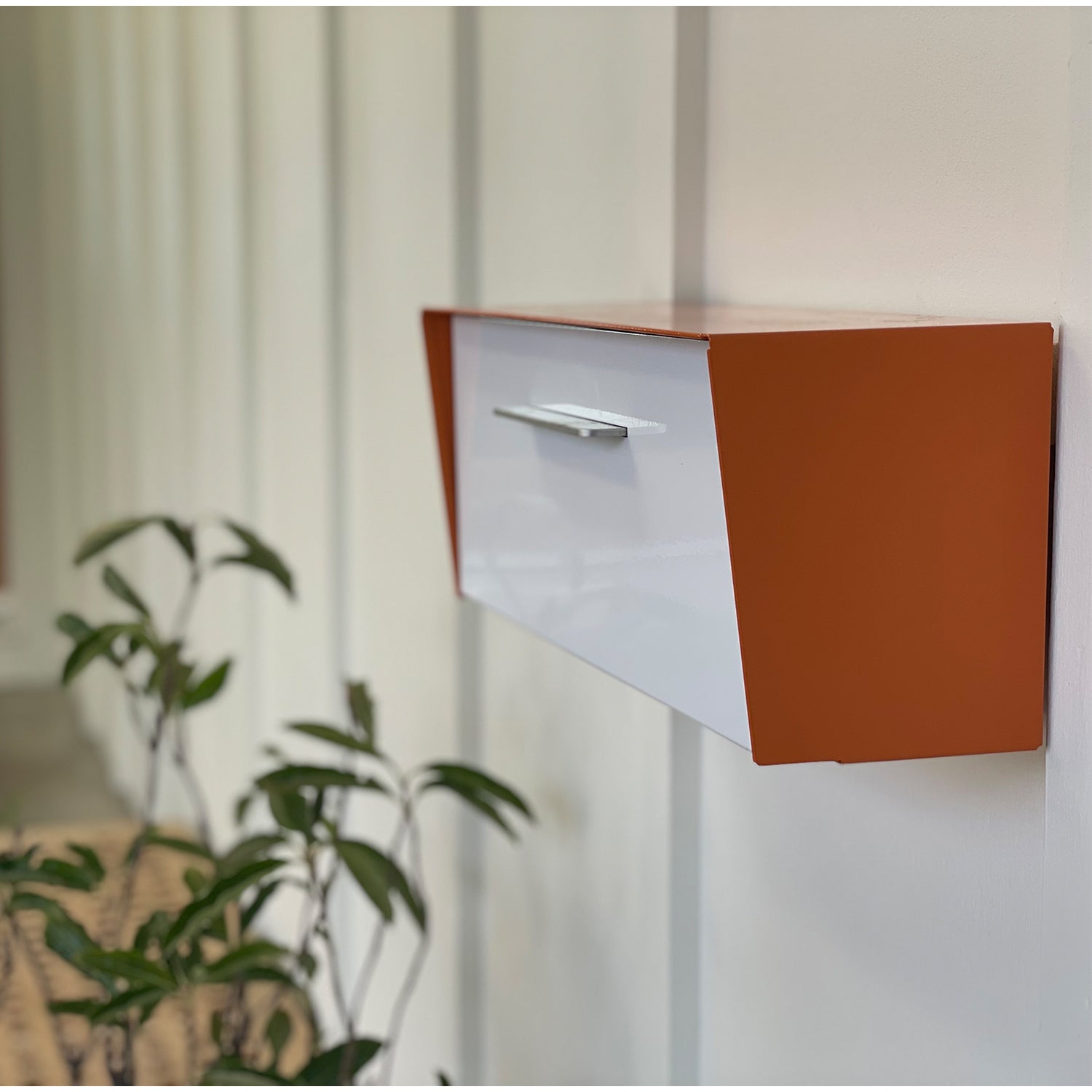 The Vista Mid-Century Modern Wall Mounted Mailbox — Classic Collection