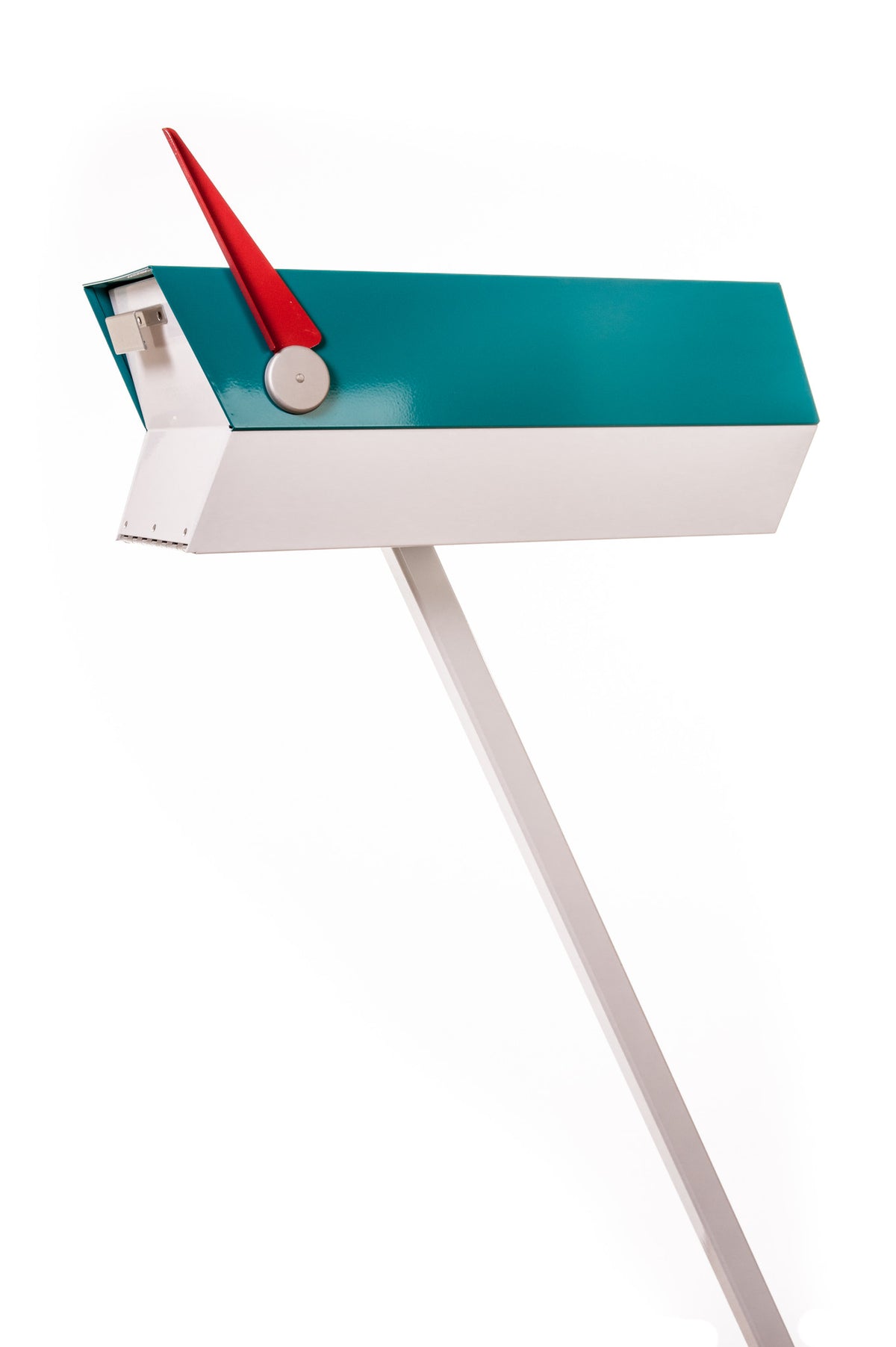 Mid-Century Modern Curbside Mailbox | Two Tone