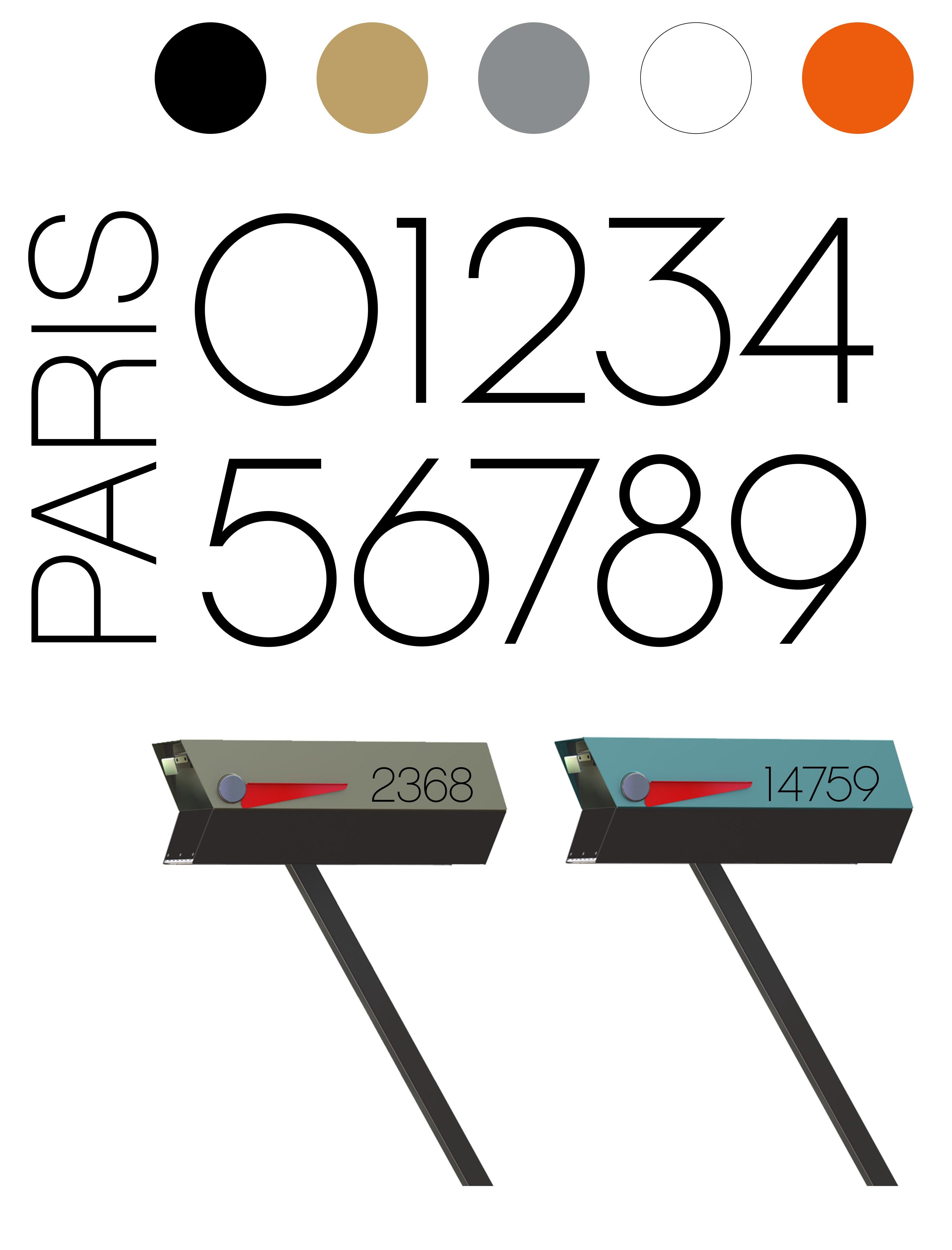 Mailbox Numbers in Modern Font – modbox USA