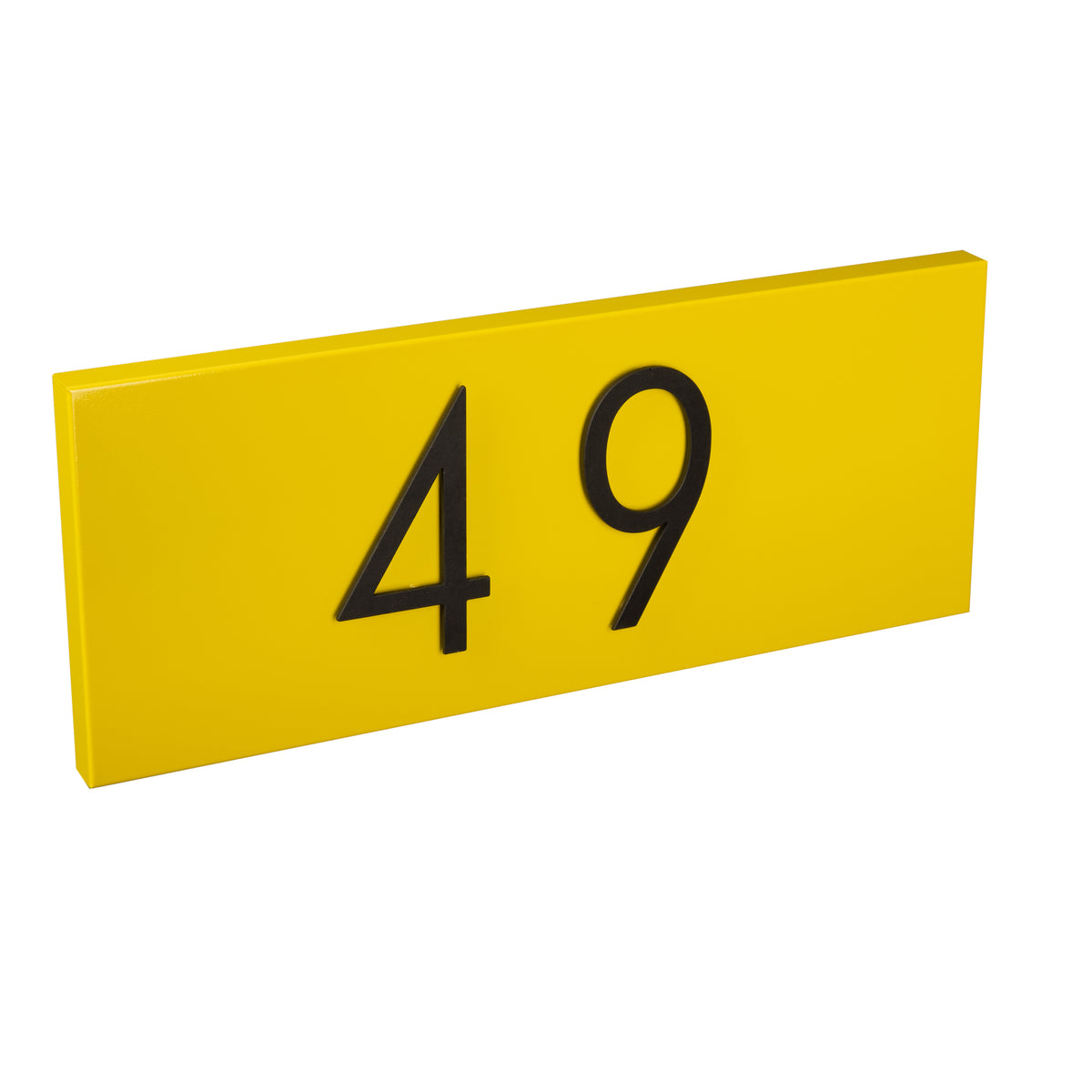 sunflower address plaque with black numbers