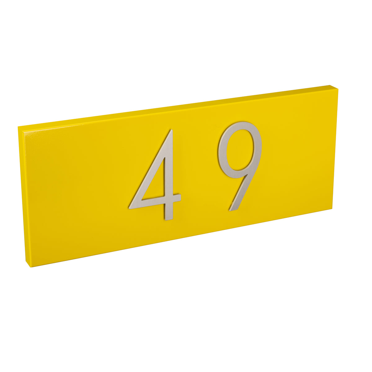sunflower address plaque with silver numbers